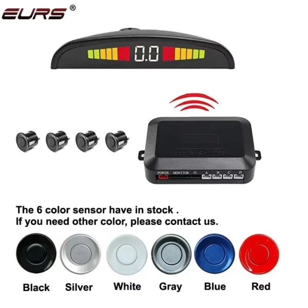 Wireless Car Parking Sensor with 4 LED Display Sensors 22mm
