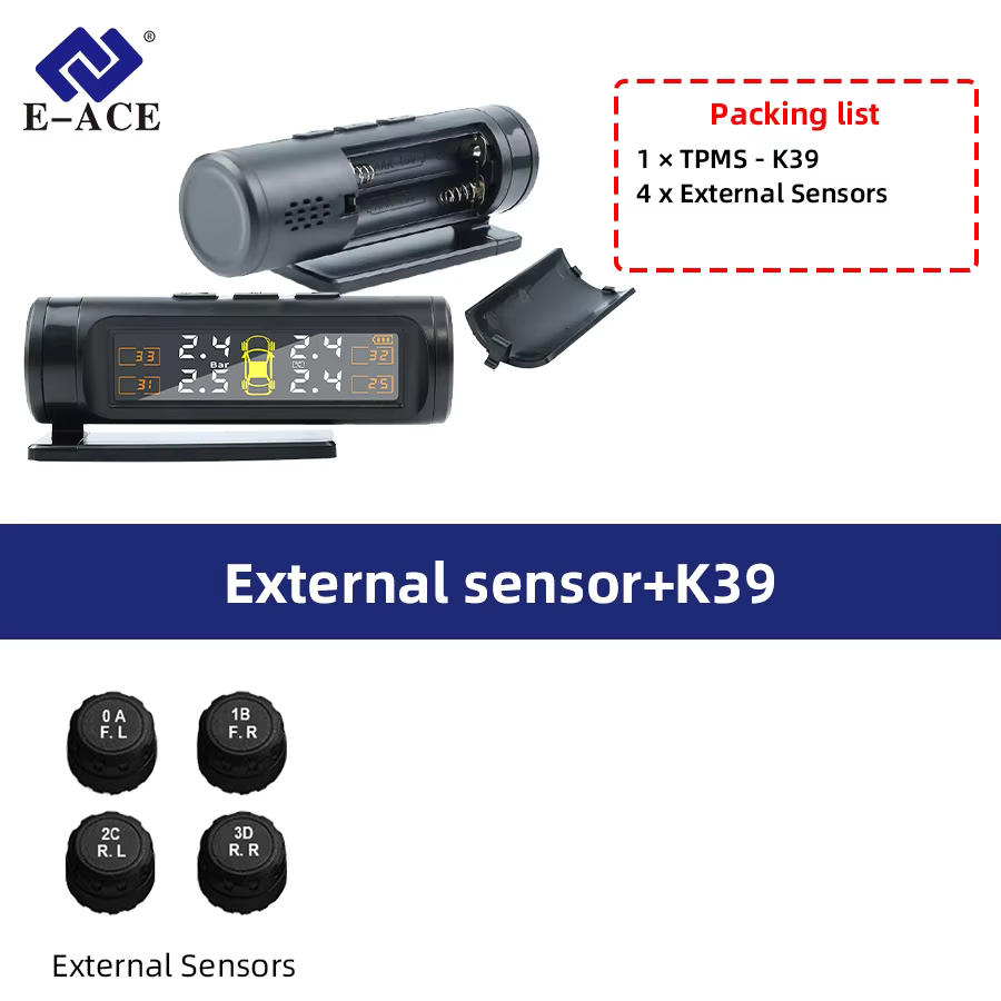 Acceo TPMS Wireless Car Tire Pressure & Temp Monitor