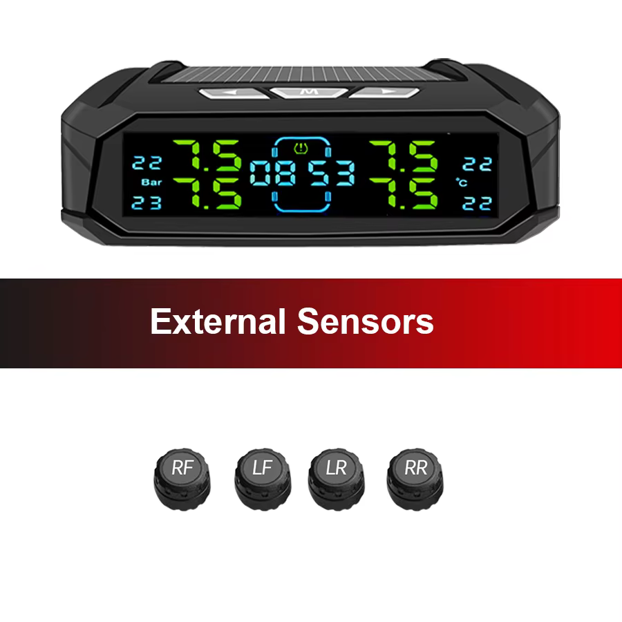 ACCEO Intelligent Solar TPMS with Parking Sensors and Alarm