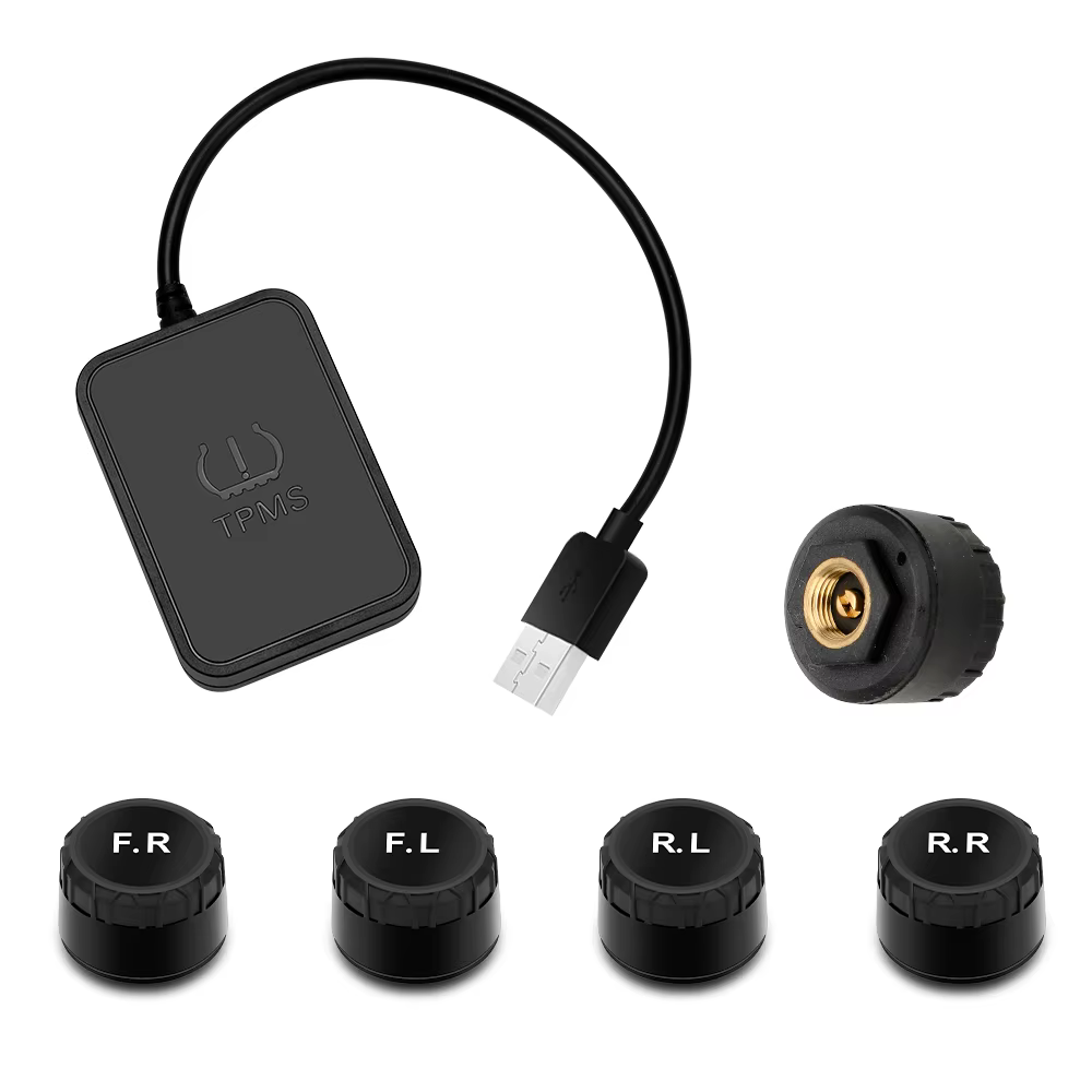 Wireless USB Android TPMS with 4 External Sensors