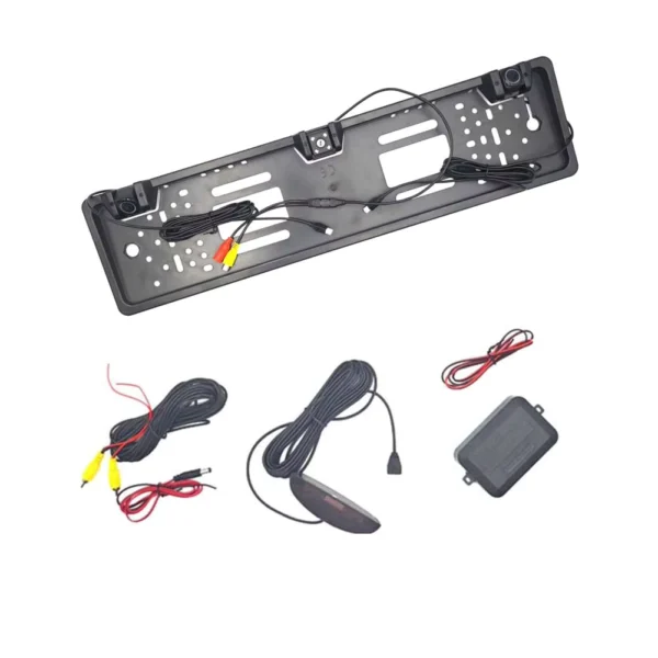 European License Plate Frame with Car Parking Sensor Kit