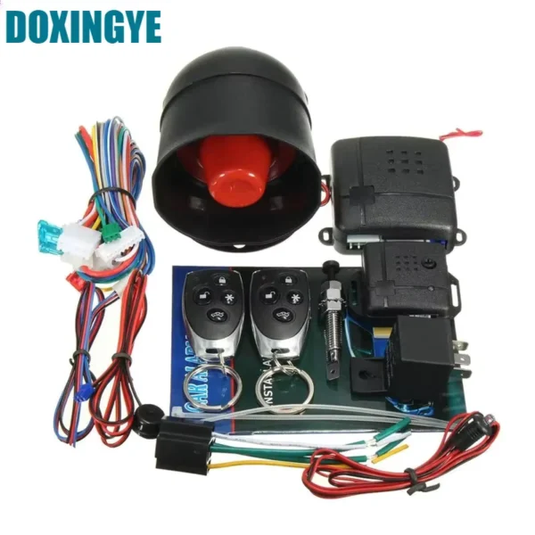 DOXINGYE Universal Car Anti-Theft Alarm System with 2 Remotes