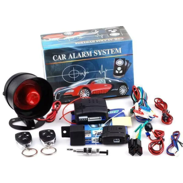 Universal 1-Way Car Alarm System with Keyless Entry and Siren