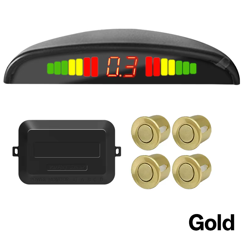 Car LED Parking Sensor Kit with 4 Sensors for 12V Vehicles