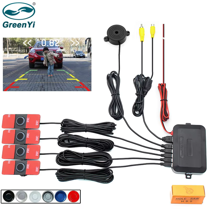 CVBS Car Video Parking Sensor System with 13mm Sensors