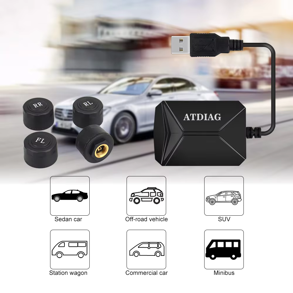 USB Android TPMS Tire Pressure Monitor with Internal Sensors