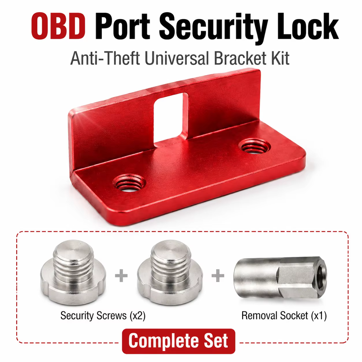 Universal OBD2 Port Security Lock Kit with Tool