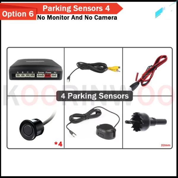 Koorinwoo Car Parking Sensor System with Cameras