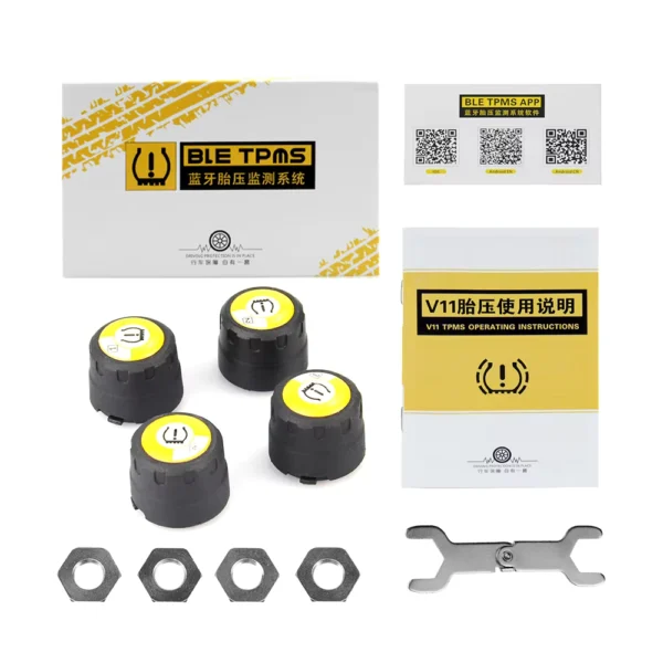 Car Tire Pressure Sensor Bluetooth Compatible Android iOS