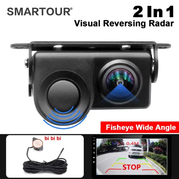 SMARTOUR 170° Waterproof Radar Car Rear View Camera HD