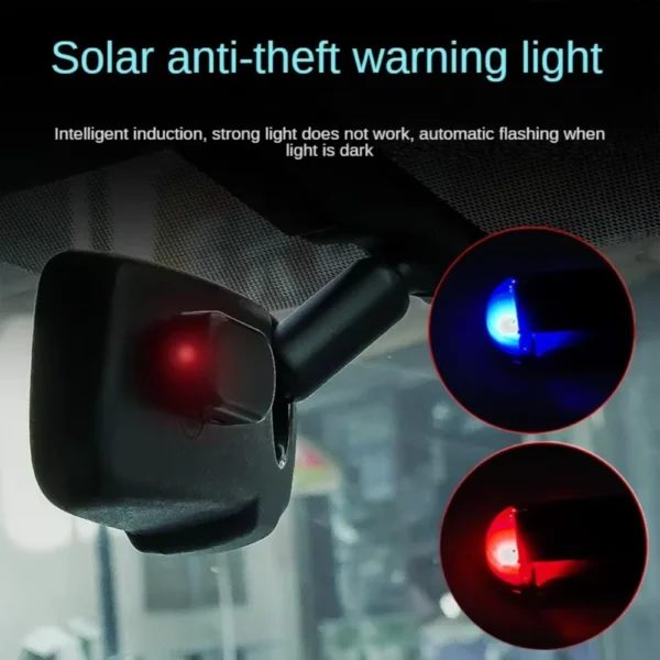 Solar Powered Car Dummy Security LED Alarm Light