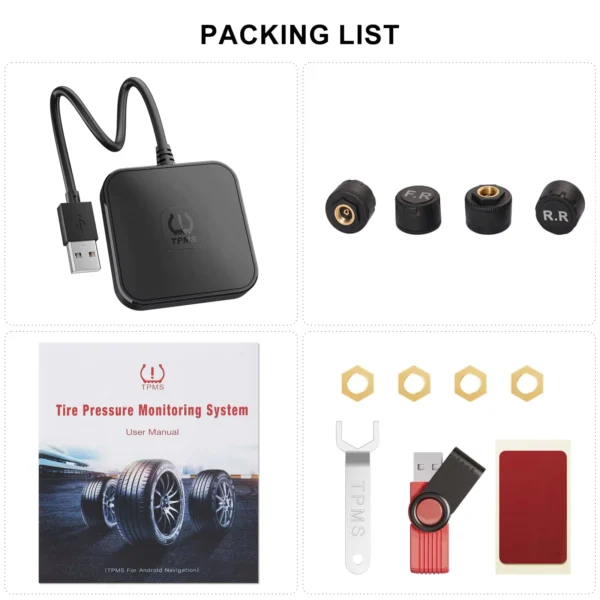 Android Large-Screen External Tyre Pressure Monitor