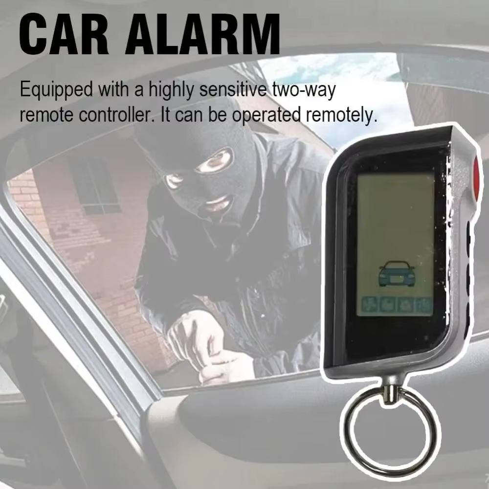 Starline A93 Car Burglar Alarm with Remote Control & LCD