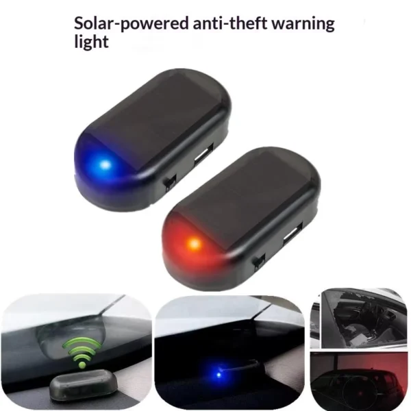 Solar Powered Car Anti-Theft LED Warning Light