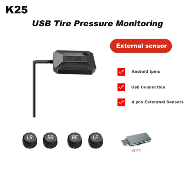 Android USB Tire Pressure Monitoring System TPMS