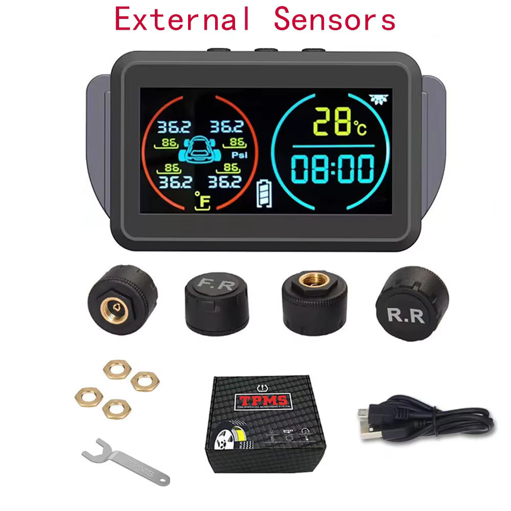 Smart Solar TPMS Car Tire Pressure Monitoring System
