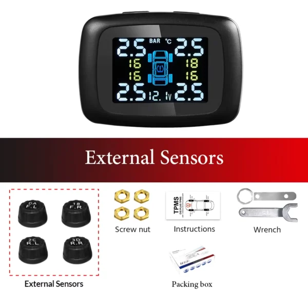 ACCEO Smart USB TPMS Car Tire Pressure & Temp Monitor