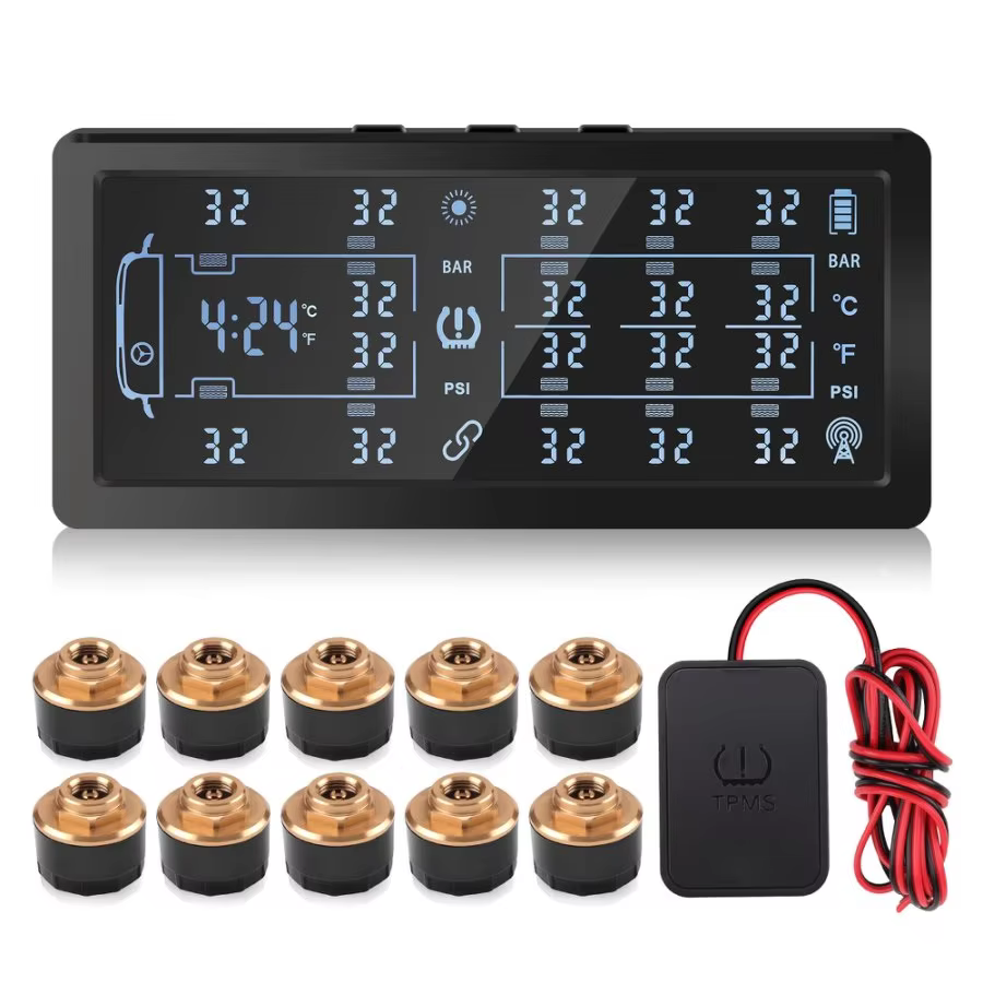 TPMS Car Truck Tire Pressure & Temp Monitoring System