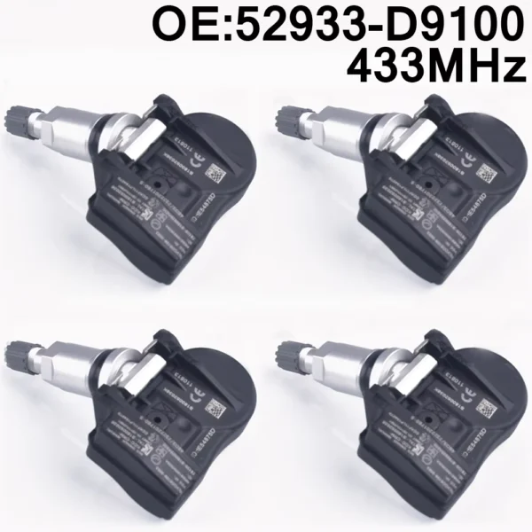4X Waterproof TPMS Sensors for Kia & Hyundai Vehicles