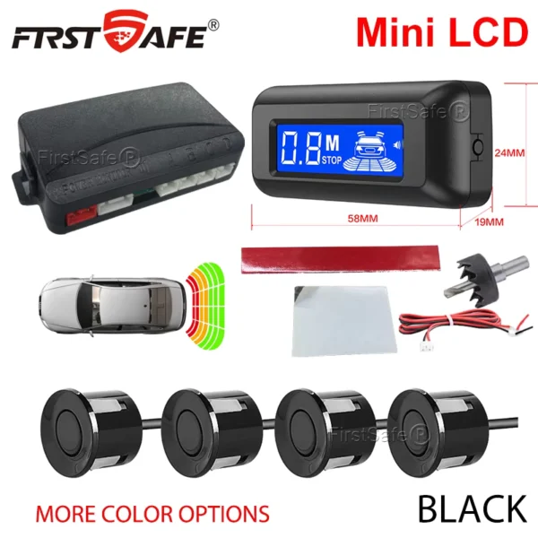 FirstSafe Car Parking Sensor Kit with Mini LCD Display