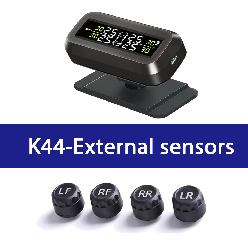 E-ACE K44 Solar TPMS Car Tire Pressure & Temperature Monitor