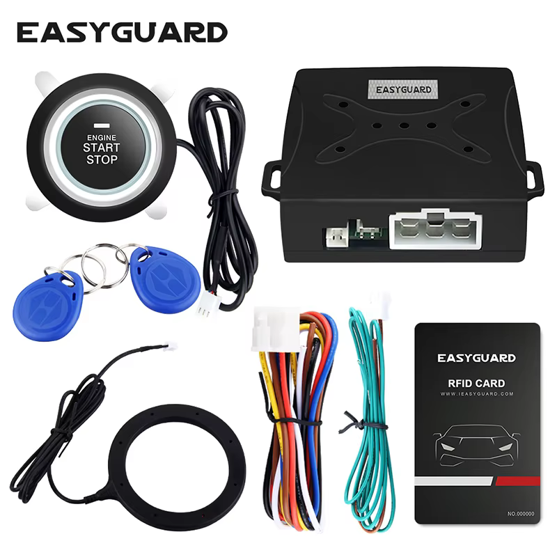 EASYGUARD EC004 RFID Car Alarm with Push Button Start Stop