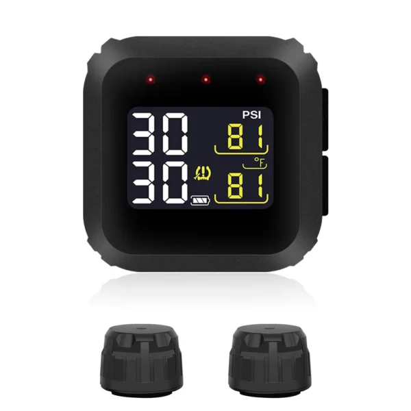 CAREUD Motorcycle TPMS with LCD & Internal/External Sensors