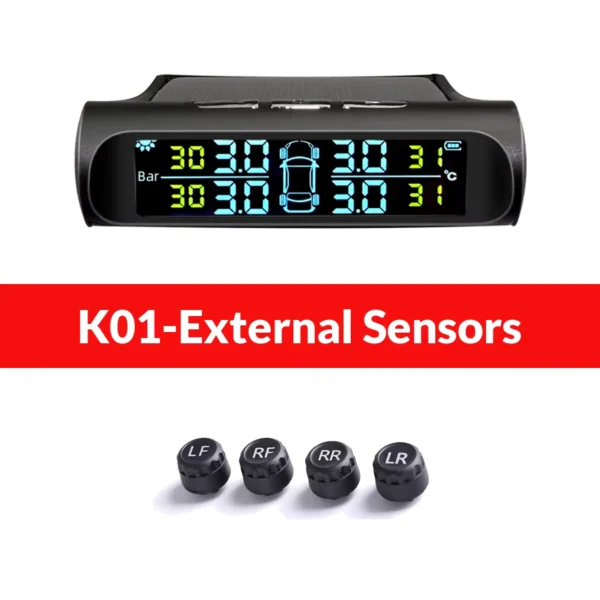 ACCEO Wireless TPMS Solar USB Charging 4-Sensor Set