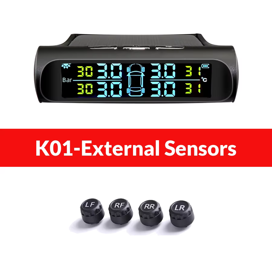 ACCEO Wireless TPMS Solar USB Charging 4-Sensor Set