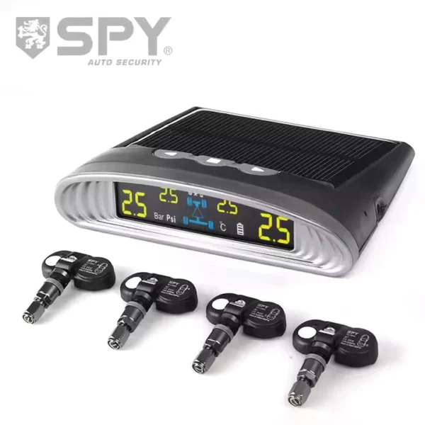 SPY Car TPMS Solar Digital Clock LCD Display System