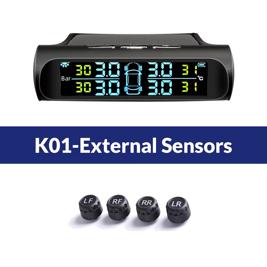 Yanace Solar Wireless Car TPMS with 4 External Sensors