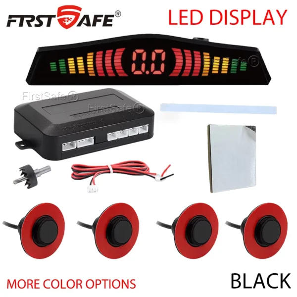 4-Sensor Car Reverse Parking Radar System with Buzzer