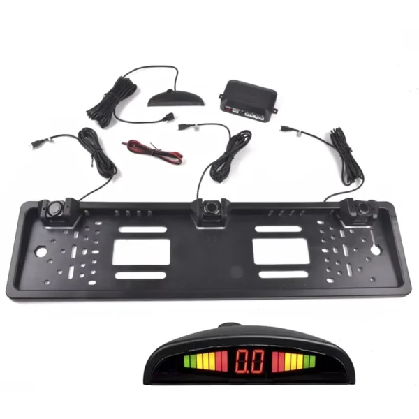 Car Parking Sensors EU License Plate Frame with 3 Sensors