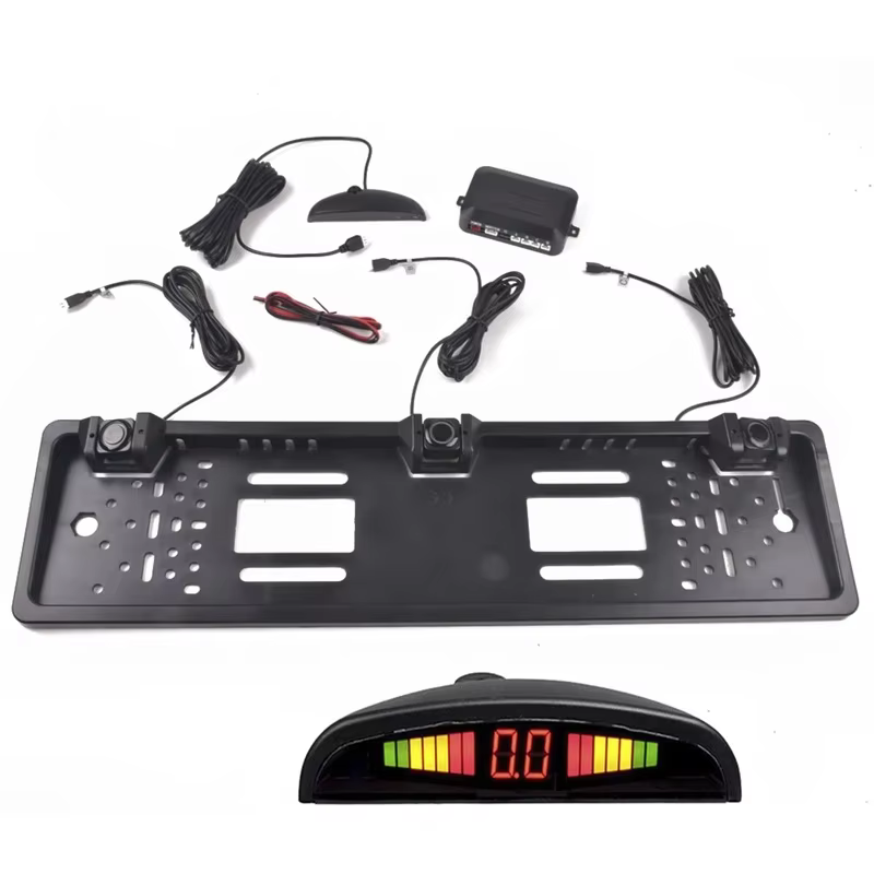 Car Parking Sensors EU License Plate Frame with 3 Sensors