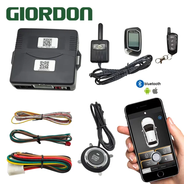 GIORDON Keyless Car Alarm with Remote Start & Lock