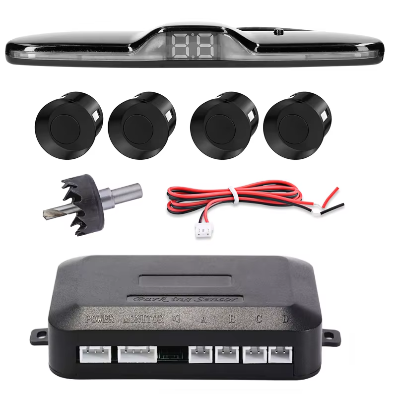 Car Parking Assist System with LED Display & 4 Sensors