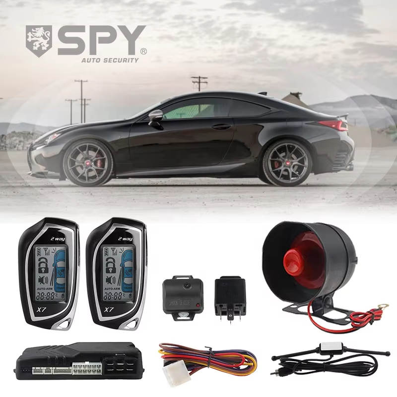 SPY Two Way LCD Car Alarm Remote Start Keyless Entry
