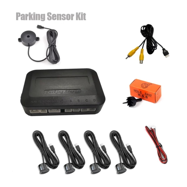 4-Sensor Car Reverse Backup Radar with Digital Display