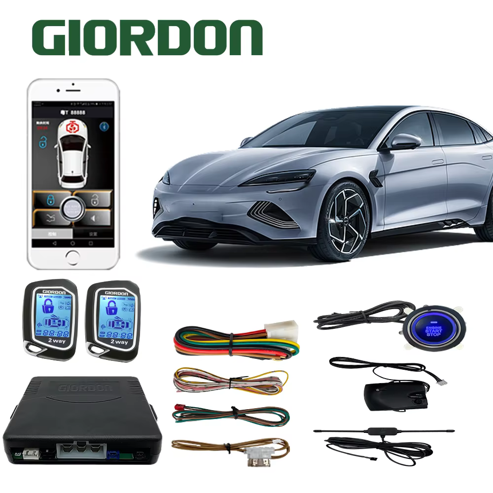 GIORDON Two-Way Car Alarm with LCD Remote Control