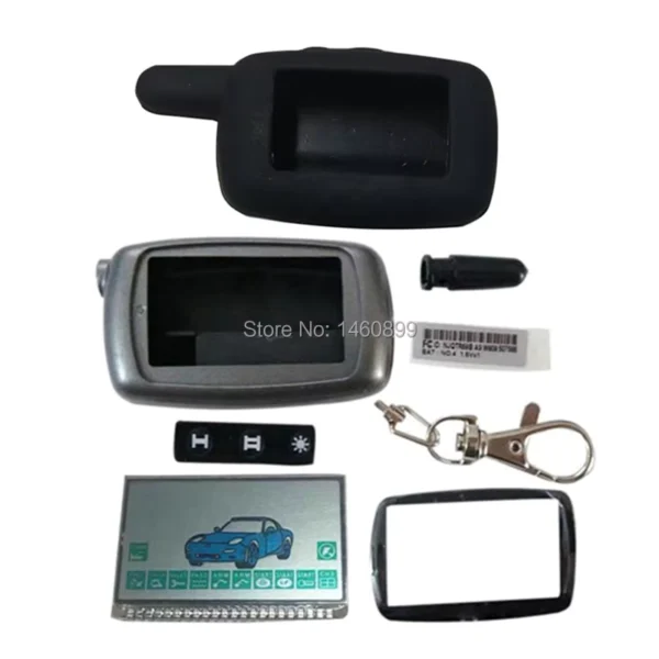 A9 LCD Display Metal Pin Keychain Cover Silicone Case