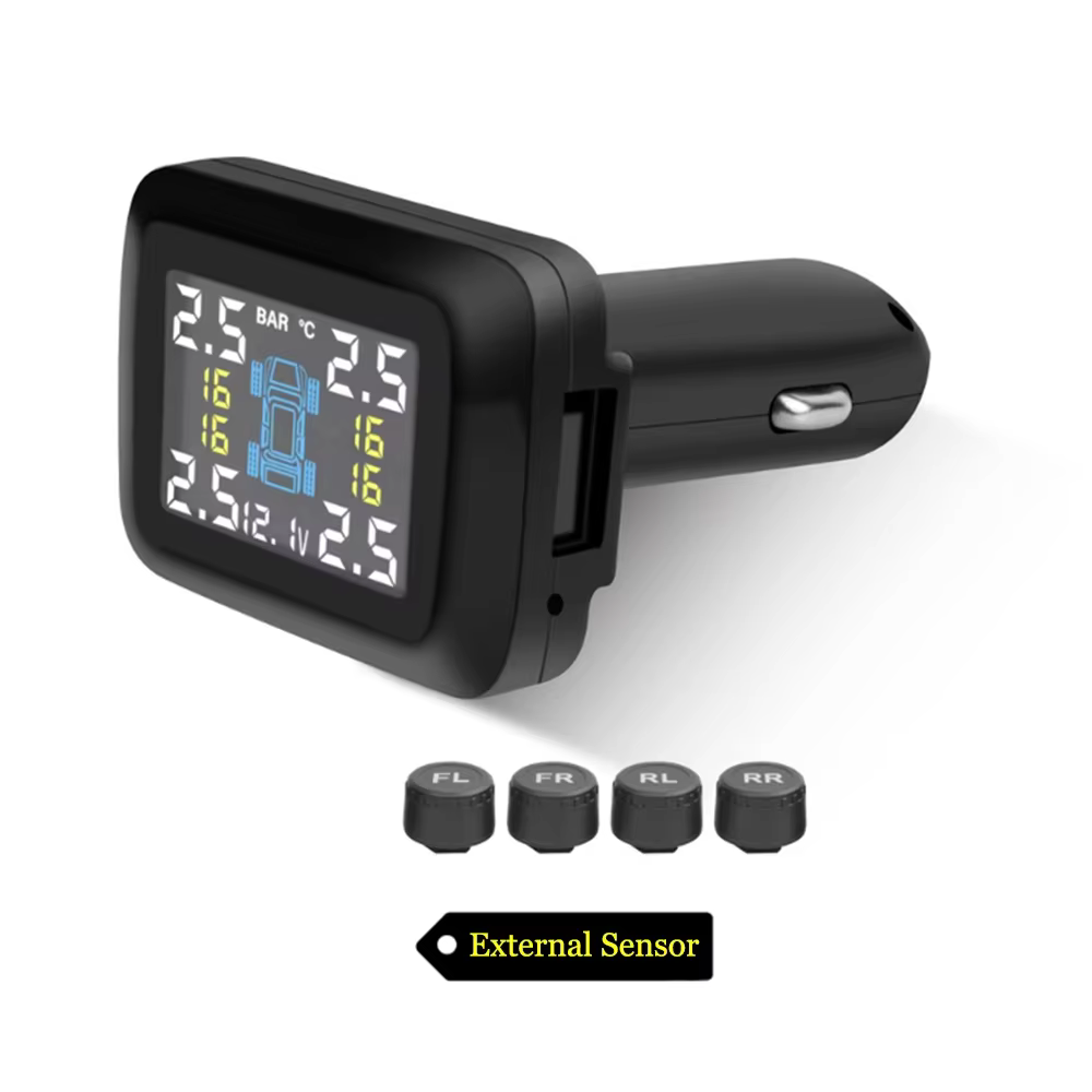 Car TPMS Cigarette Lighter Tire Pressure Monitoring System Alarm