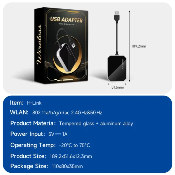 HEYINCAR Carbitlink Wireless Android Auto & CarPlay Box