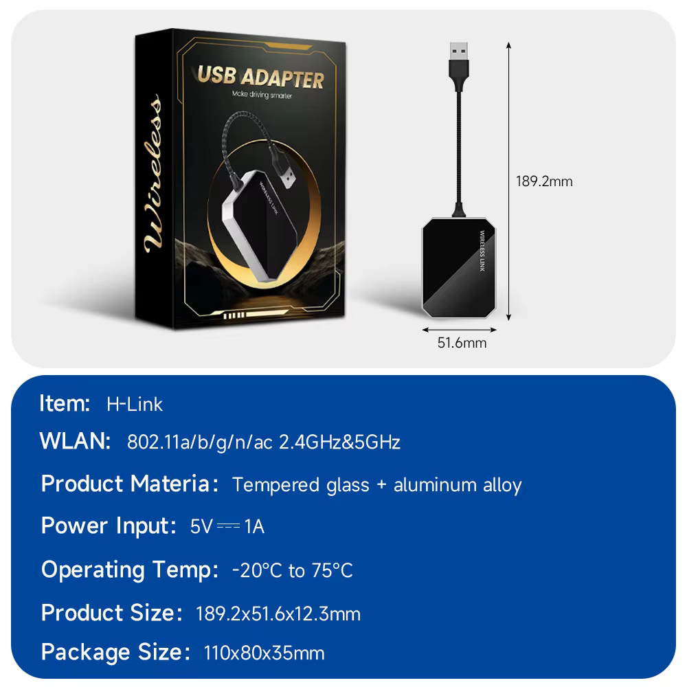 HEYINCAR Carbitlink Wireless Android Auto & CarPlay Box