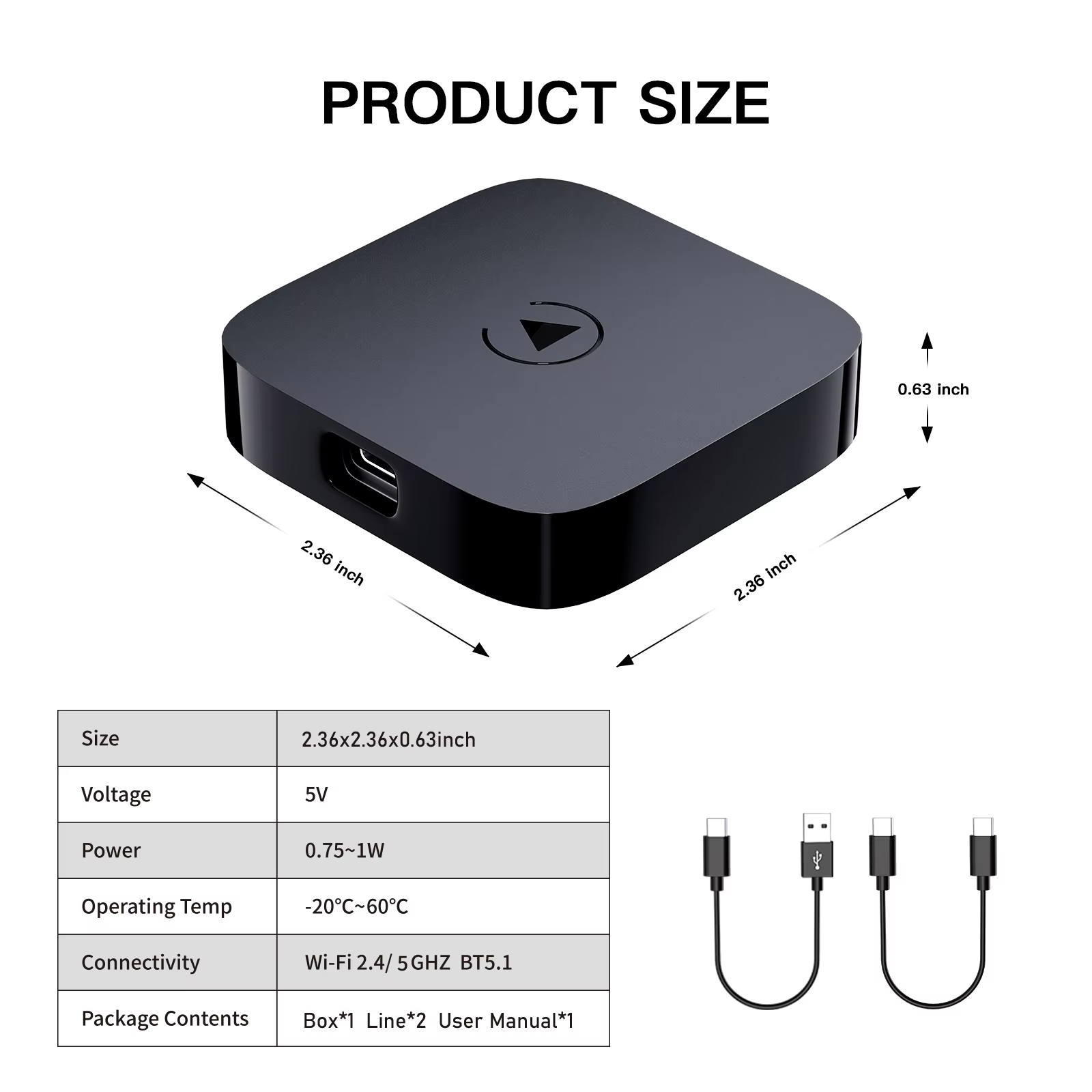 Carbitlink Wireless CarPlay Android Auto Adapter for BAIC