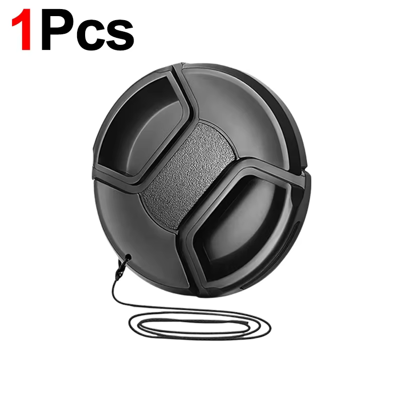 Universal Camera Lens Cap with Hanging Strap 49-62mm