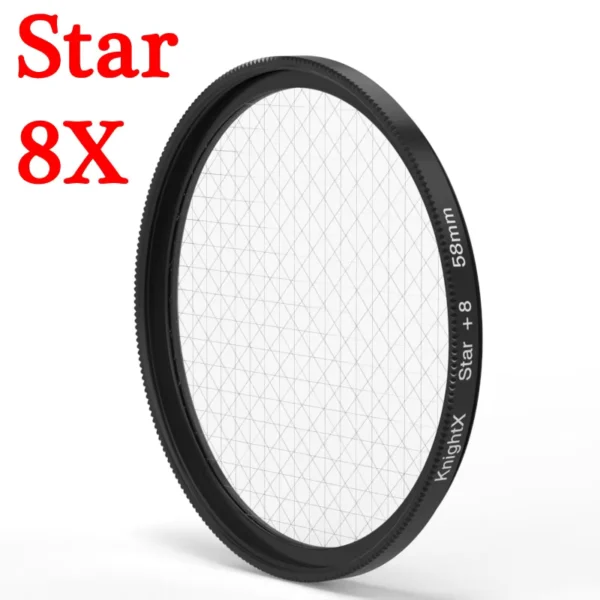 KnightX Star Filter for Camera Lenses 49-77mm Sizes