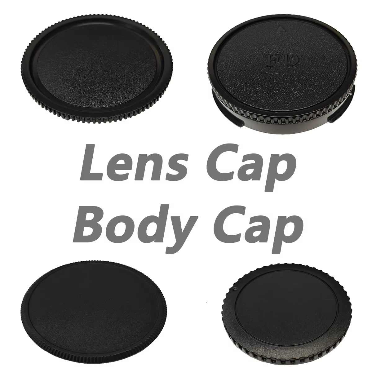 Camera Body Cap and Lens Rear Cap for Various Mounts