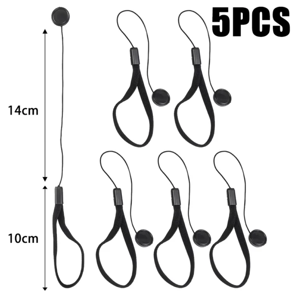 Universal Anti-Lost Camera Lens Cap Rope in Black