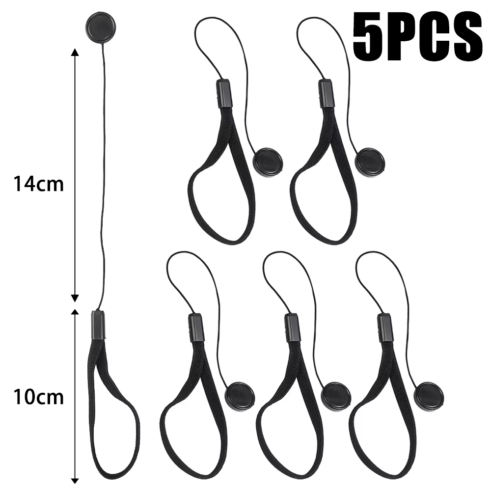 Universal Anti-Lost Camera Lens Cap Rope in Black