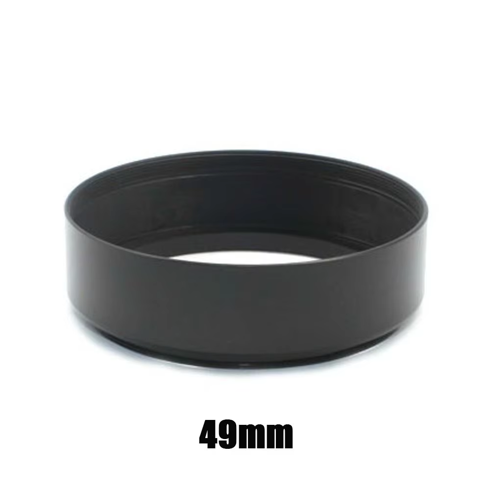 Universal Metal Screw-On Lens Hood for Canon/Nikon Cameras